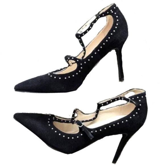 Brand New Women's Marc Fisher Black T-Strap Pumps - Picture 12 of 12